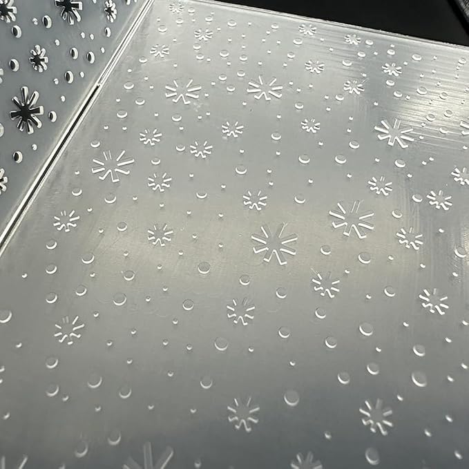 3D Plastic Embossing Folder Template Christmas Snowflakes Falling Texture - Image 4