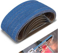 1/2 x 18 Inch Sanding Belts, 36 Pcs 80 Grit, Zirconia Sanding Belts for Medium-Fine Metal Polishing, Woodworking, Surface Refining