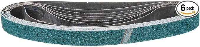 1 x 30 Inch Sanding Belt, 6 Pcs 36 Grit Zirconia Knife Sharpener Belts Work Sharpening for Belt Sander Knife Carving Tool Metal Working
