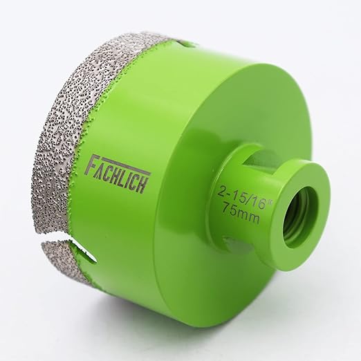 Diamond Core Drill Bit - 3" Tile Hole Saw 75mm for Porcelain Tile Granite Marble Masonry