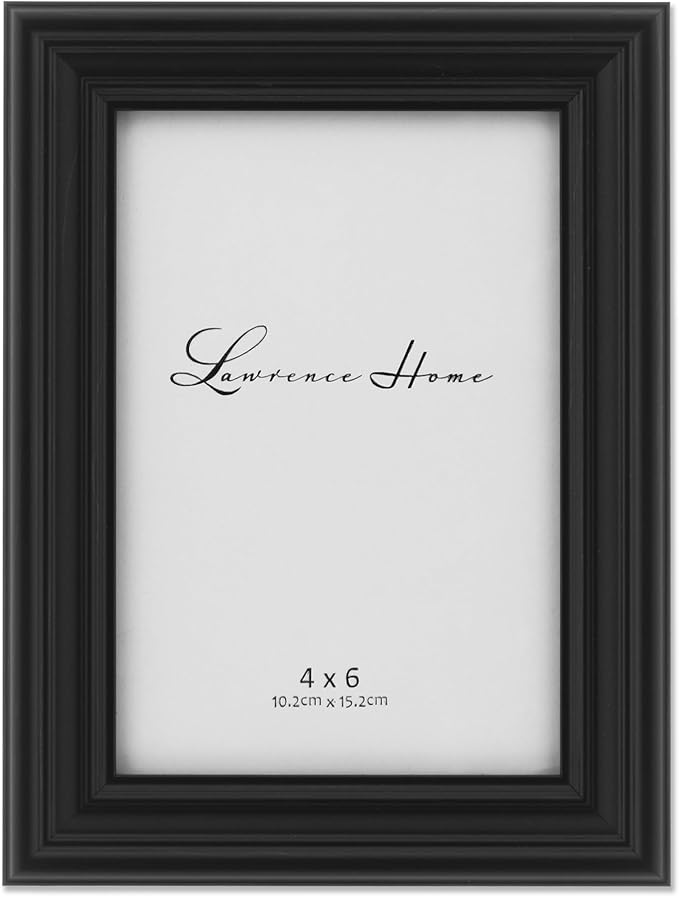 Lawrence Frames 535446 Black 4x6 Classic Detailed Picture Frame by LawrenceFrames