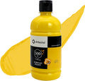 Artecho Yellow Mid Acrylic Paint 500ml / 17oz Large Bottle | Semi Glossy Finish by Artecho