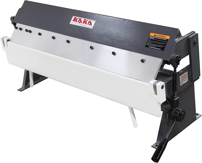 KAKA INDUSTRIAL Box and Pan Brake, 36-Inch Sheet Metal Brake, 20-Gauge Mild Steel Capacity Finger Brake, 0-135 Degree Adjustable Aluminum Brake with 6 Removable Fingers W-3620A