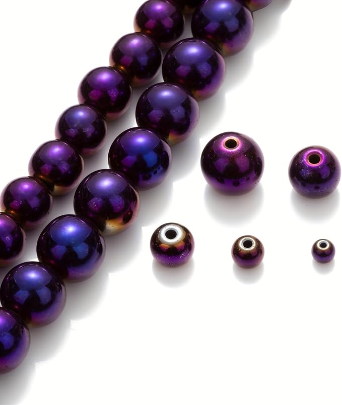 Zenkeeper Purple Hematite for Jewelry Making 4 MM Gemstones Loose Stone Beads - Image 3