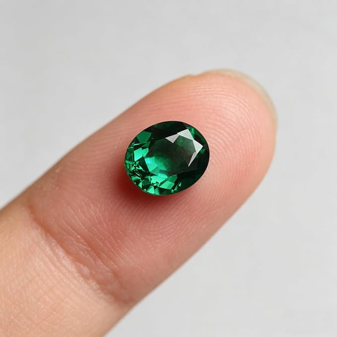 Emerald Green Color Cubic Zirconia Loose Beads Unset - Image 3