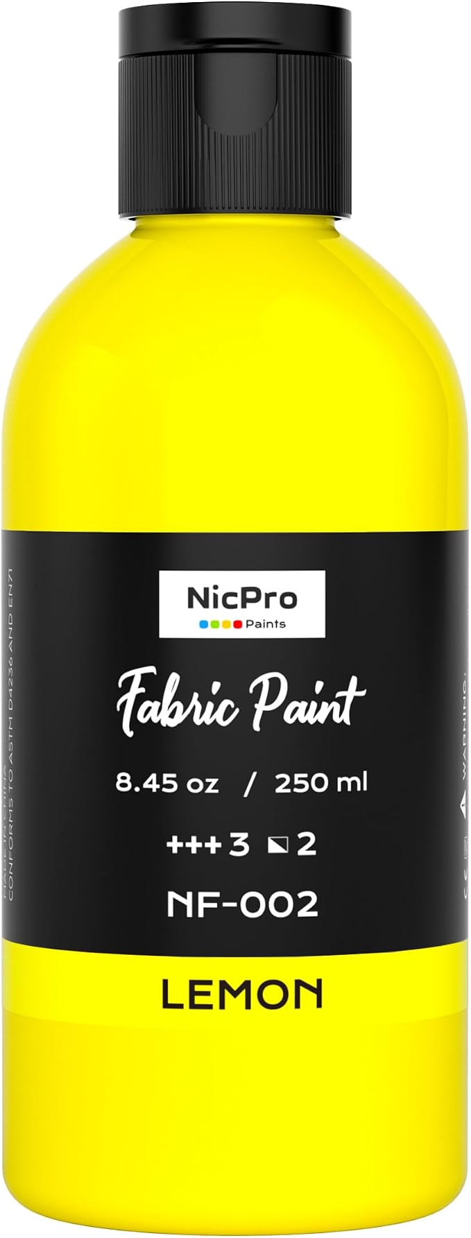 Nicpro Yellow Fabric Paint, 8.45 oz Fabric Paint by Nicpro
