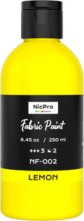Nicpro Yellow Fabric Paint, 8.45 oz Fabric Paint by Nicpro