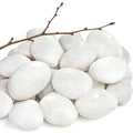 5 lb Natural Polished White Pebbles, 2-3 Inch Decorative White Rocks by RUOJAS