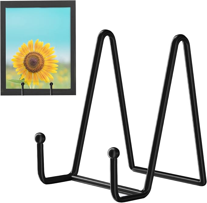 Decolore 5 Pack 4 inch Display Stands Black Iron Easel by Decolore