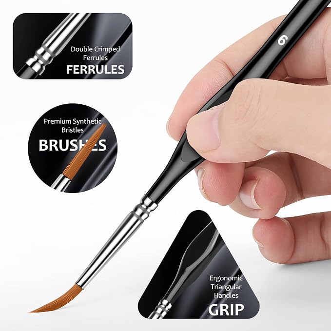 10Pcs Micro Paint Brushes Set - Image 2