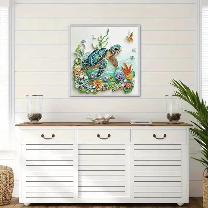 4Pack Diamond Painting Kits For Adults, Sea Turtle Special Shape Diamond Art - Image 2