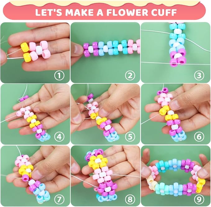 1000 Macaron Candy Pony Beads, Beads - Image 5