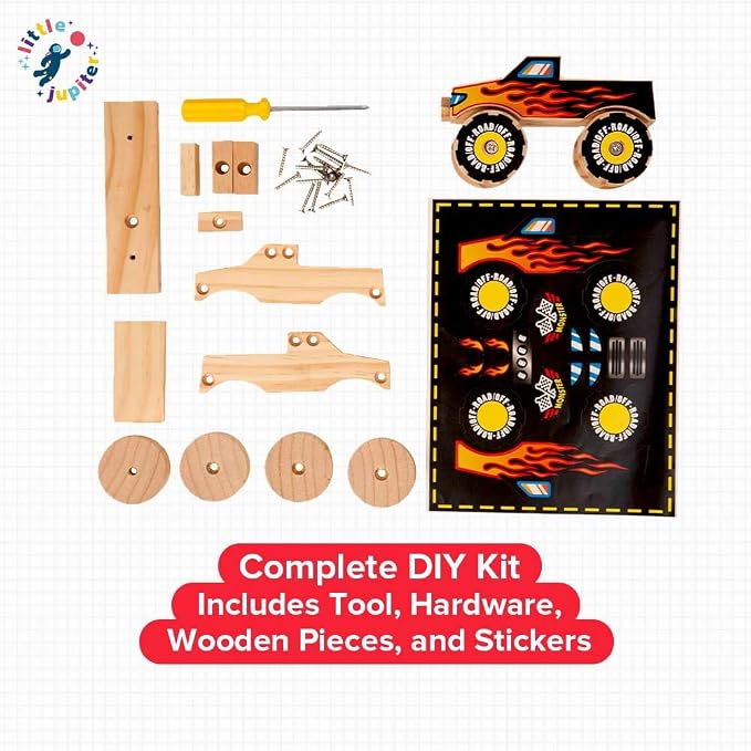 Little Jupiter DIY Wooden Kits w/Stickers - Image 5