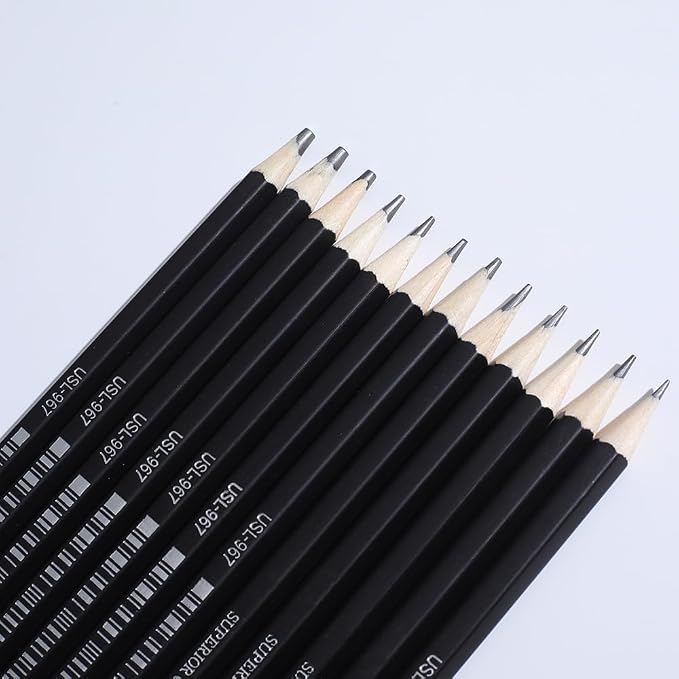 YYMIYU 12pcs Sketch Pencil Set 8B, Artist Pencils - Image 3