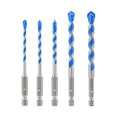 Carbide Drill Bit Set - Dry Drill Bit Set for Masonry, Concrete, Bricks, Wood, Plastic etc(4/5/6/8/10MM Quick-fit Shank)