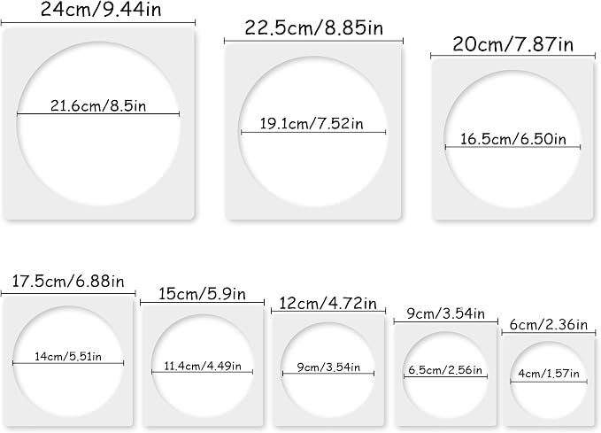 Round Stencil, Template Stencil, Large Stencil - Image 2