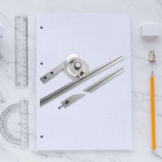 360 Degree Steel Universal Bevel Protractor Angle Finder Measuring Ruler Magnifying Glass Ruler Tool,Precision Angle Measuring