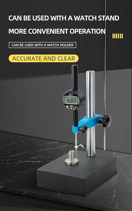 Digital dial Gauge, with a Range of 0-1in/25.4mm and a Digital Indicator Accuracy of 0.01mm/0.0005 "Metric and Imperial Measure Tool Electronic Dial Gauge (ACE-B25)