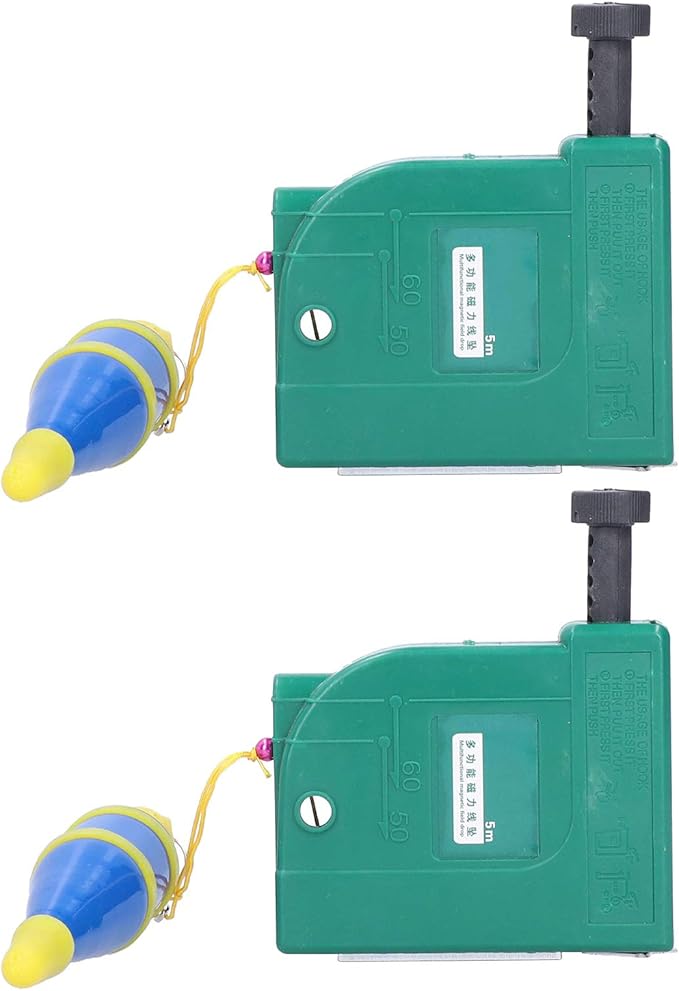 2Pcs Plumb Bob Setter Magnetic Wire Hammer 5M Magnetic Plumb Rite Setter Leveling Test Device Measure Tool