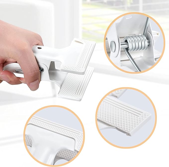 Backdrop Spring Clamps 6 Pack Large Heavy Duty Photography Backdrop 4" Clips for Background Backdrops Stand, Woodworking, Home Improvement (White)