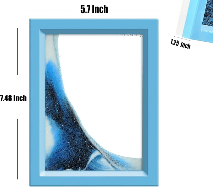 Moving Sand Art Liquid Motion Bubbler Flowing Sand Art Picture Desktop Sensory - Image 2
