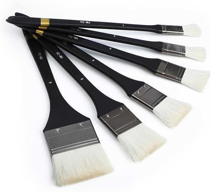EORTA Flat Art Paint Brushes Set Assorted Size Nylon Painting Brushes by EORTA