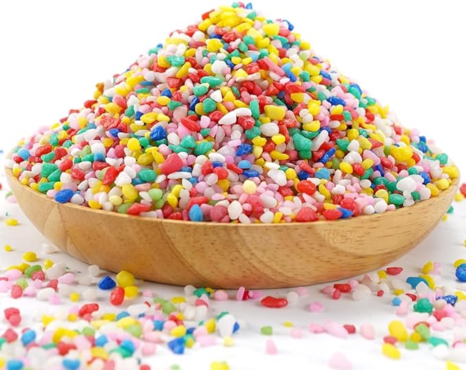 Mini Rainbow Confetti Gravel Pebbles Mix Colored Stones Aquarium Gravel by TOYPOPOR