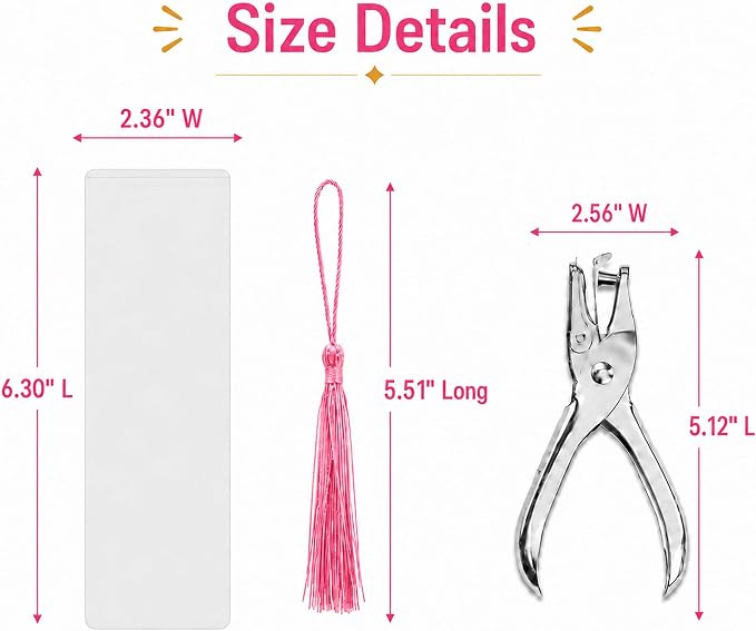DSYIL 201 Pcs DIY Bookmark Making Kit, Blank Laminated Bookmarks to Decorate - Image 2