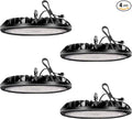 loyal 100W UFO High Bay Light 4 Packs, 10000LM LED High Bays Shop Lights, 6000K Daylight Bay Lighting with 1.2M Cable US Plug, Commercial High Bay or Warehouse Workshop Garage Factory