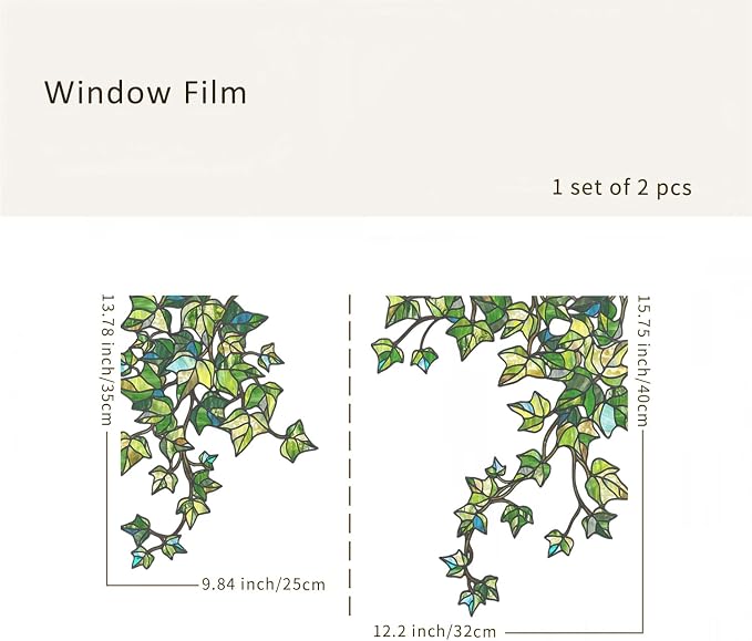 Original Hand Drawn Stained Glass Window Hanging Cling - Image 3