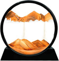 Muyan Moving Sand Art Picture Sandscapes in Motion Round Glass 3D Deep Sea Sand by Muyan