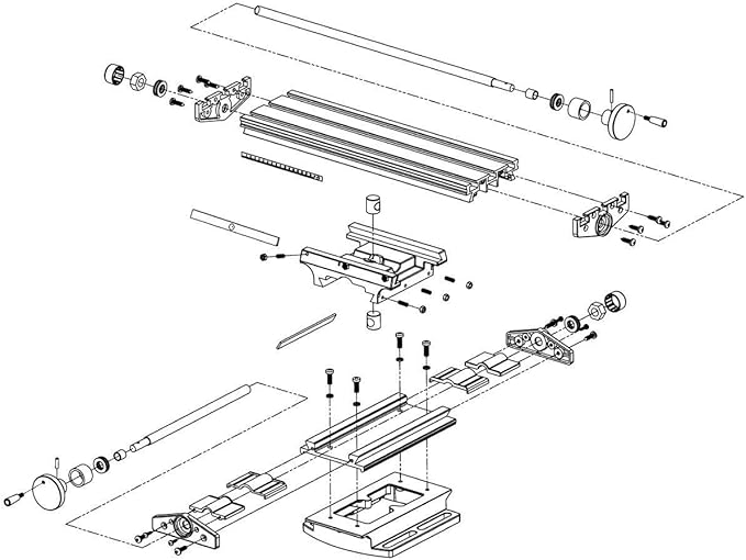 Mini Milling Machine Work Table Vise Portable Compound Bench X-Y 2 Axis Adjustive Cross Slide Table , for Bench Drill Press 13 inches-3.74" (330mm 95mm)