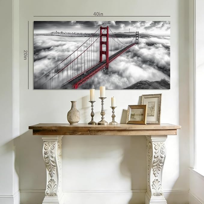 ZESTRILIA San Francisco Golden Gate Bridge Wall Art, Decor - Image 8