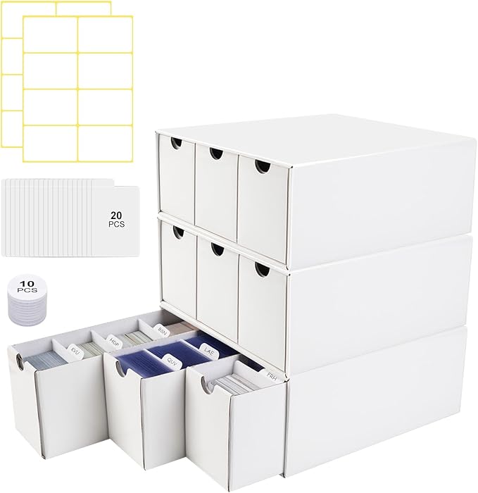 Trading Card Storage Box, 9 Drawer Top Loaders Storage Box by XRACV