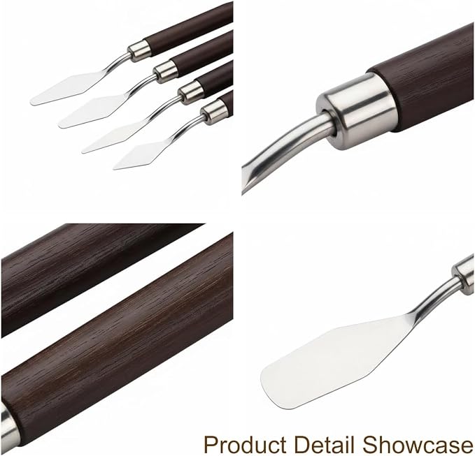 7 PCS Palette Knife Set, Flexible Steel Spatulas - Image 3