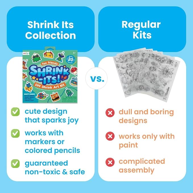 Ooly 73 PC DIY Shrinking Art Kit - Image 3
