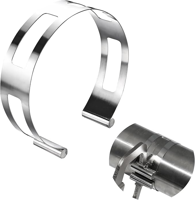4 Inch Stainless Steel Exhaust Clamp, Universal for Welding and Exhaust Pipe Repair (4 inches)