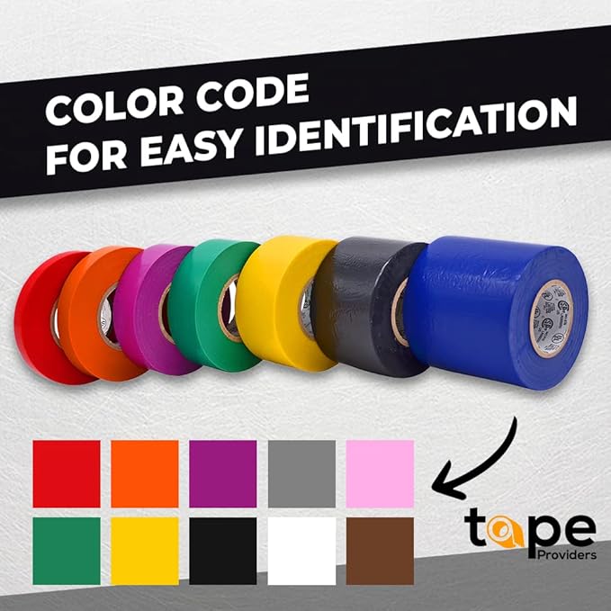 WOD ETC766 Professional Grade General Purpose White Electrical Tape UL/CSA Listed core. Vinyl Rubber Adhesive Electrical Tape: 1.5 inch X 66 ft - Use at No More Than 600V & 176F (Pack of 1)