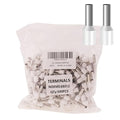 10AWG Wire Ferrule Terminals, 500pcs AWG10/6.0mm² White Terminal Connector,Crimp Pin Cord End Terminals for Electric, Industrial, Chemical Industry, Power Control System, etc.