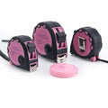 Lichamp Pink Tape Measure 4 Pack, with Soft Tape Measures, 10ft x 5/8in, 16ft x 3/4in, 25ft x 1in, 04MXPK