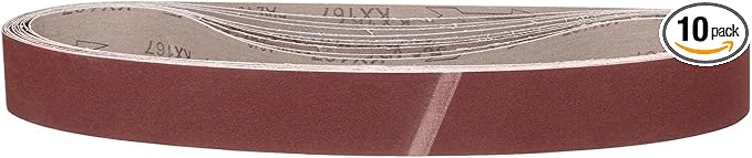 2 x 42 Inch Sanding Belt, 10 Pcs 240 Grit Knife Sharpener Belts Work Sharpening for Belt Sander Knife Carving Tool Metal Working