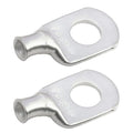 SELTERM 2pcs 8 AWG 3/8" Stud (Wide Pad) Tinned Copper Wire Lugs, Battery Lugs, Ring Terminals, Battery Cable Ends, 8 Gauge Ring Terminal Connectors, UL Marine Grade Battery Terminal Connectors