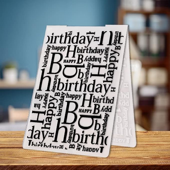 Happy Birthday Plastic Embossing Folders - Image 4
