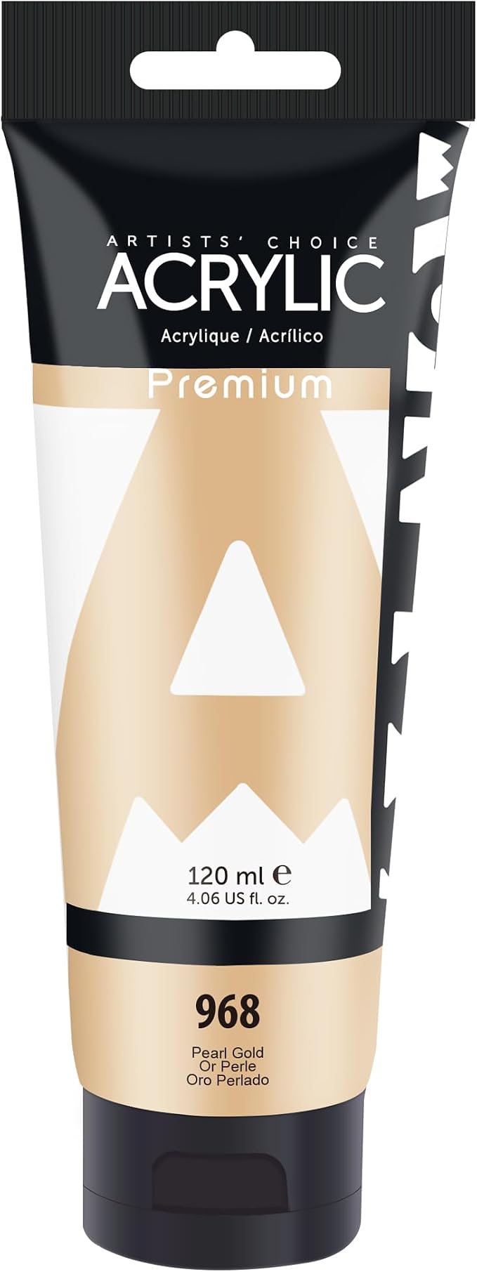 AUREUO Pearl Gold Acrylic Paint, 4 Fl Oz / 120ml Single Tube, Rich Pigment by AUREUO