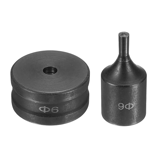 HARFINGTON Hydraulic Hole Punch Die Φ6mm Round Hole 40Cr Steel Electric Punching Kit for CH70 Electric Punching Machine, Black
