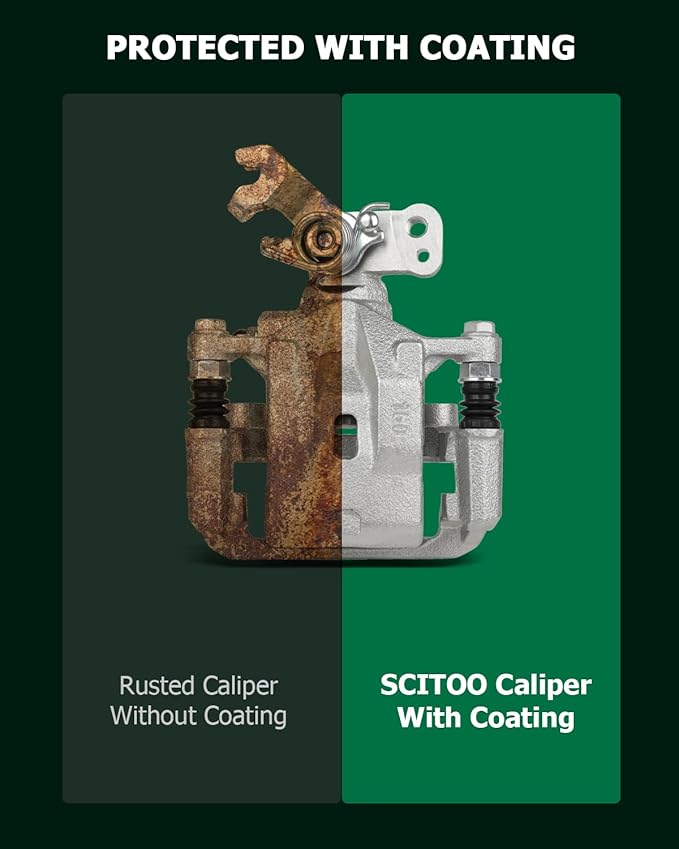 SCITOO Rear Brake Calipers With Bracket 18B5002 18B5003 Fit For Ford For Fusion 06-12 For Lincoln MKZ 07-12 For Lincoln Zephyr 06 For Mazda 6 06-13 For Mercury Milan 06-11 For Pontiac Vibe 09-10