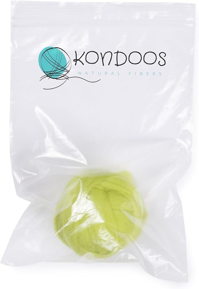 Kondoos Natural Wool roving, 2 OZ. Best Wool - Image 2