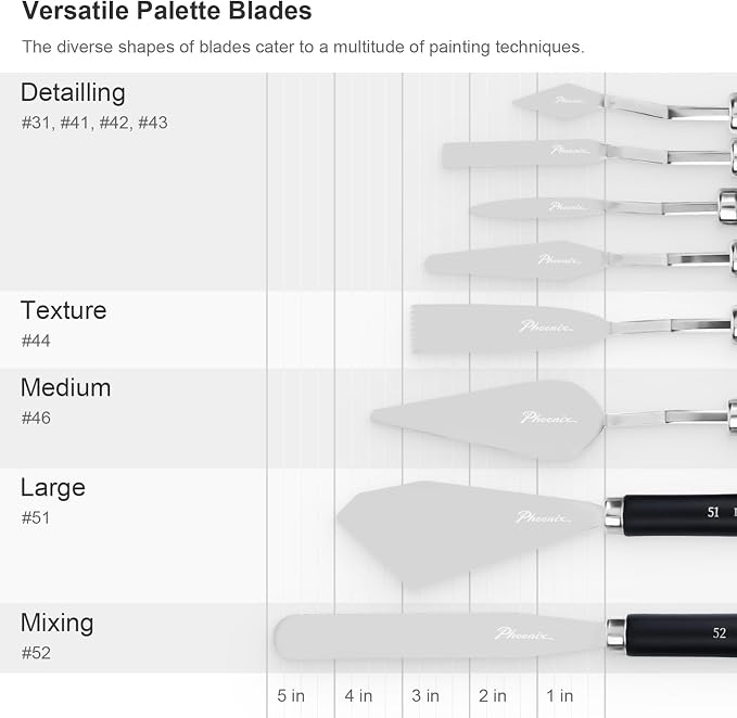 PHOENIX Flexible Palette Knife Set - Image 4