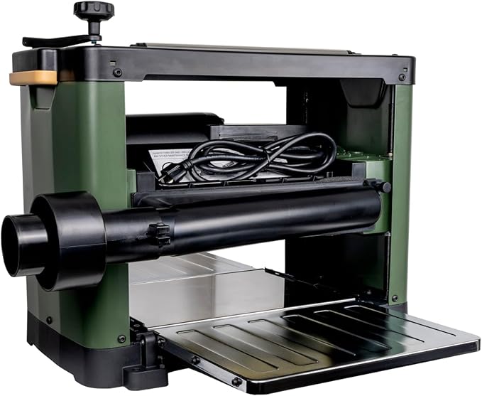 40700H 12½-Inch Spiral Cutterhead Benchtop Planer with Tungsten Carbide Inserts, Snipe Minimizer, and Board Return Rollers (12-1/2-Inch Single Speed)