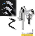 105 Degree Right Angle Drill Adapter, 1/4" Hex Shank Driver Angle Drill Attachment with Multi-function Bend Screwdriver Bit, Angle Driver for Drill, Drill Attachment for Household Work (L+S（SR）+FS)
